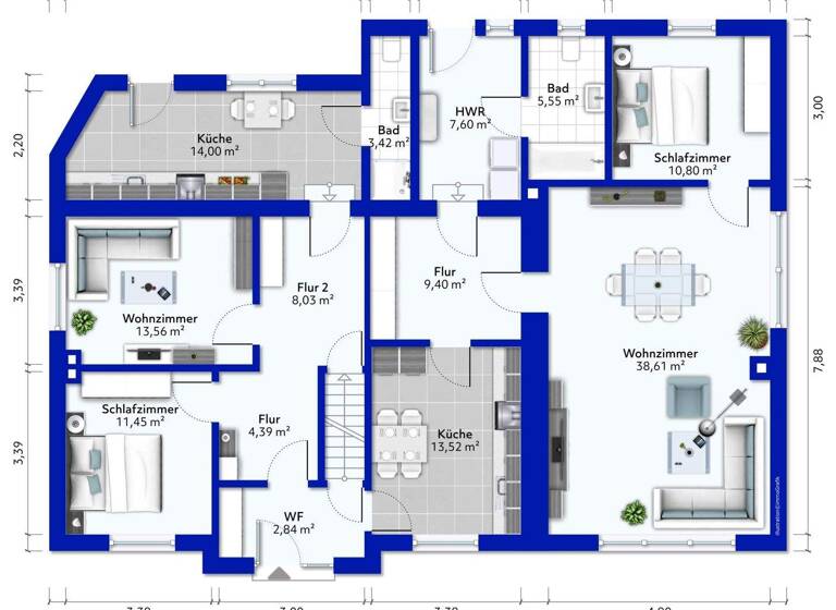 Mehrfamilienhaus zum Kauf 349.000 € 7 Zimmer 218 m² 723 m² Grundstück Ritterhude 27721