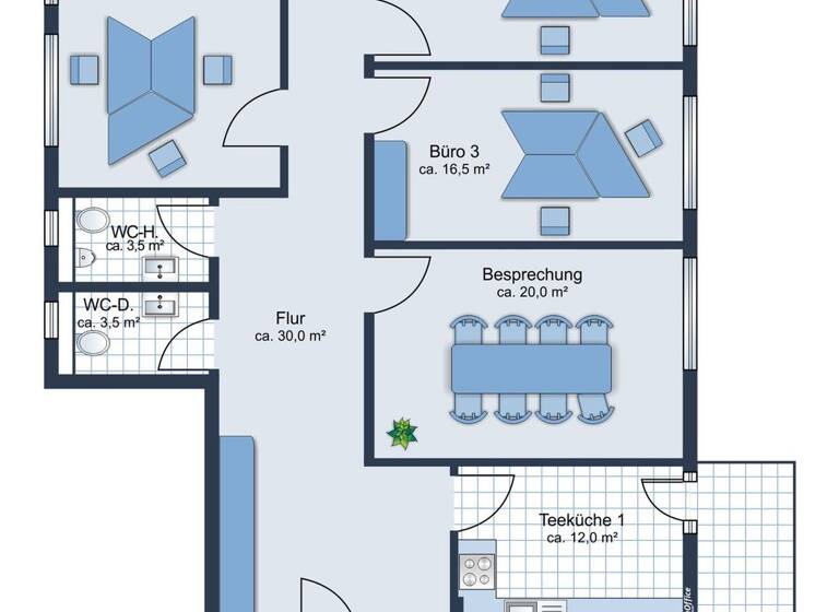 Bürofläche zur Miete 1.530 € 5 Zimmer 128 m² Bürofläche Schrobenhausen 86529