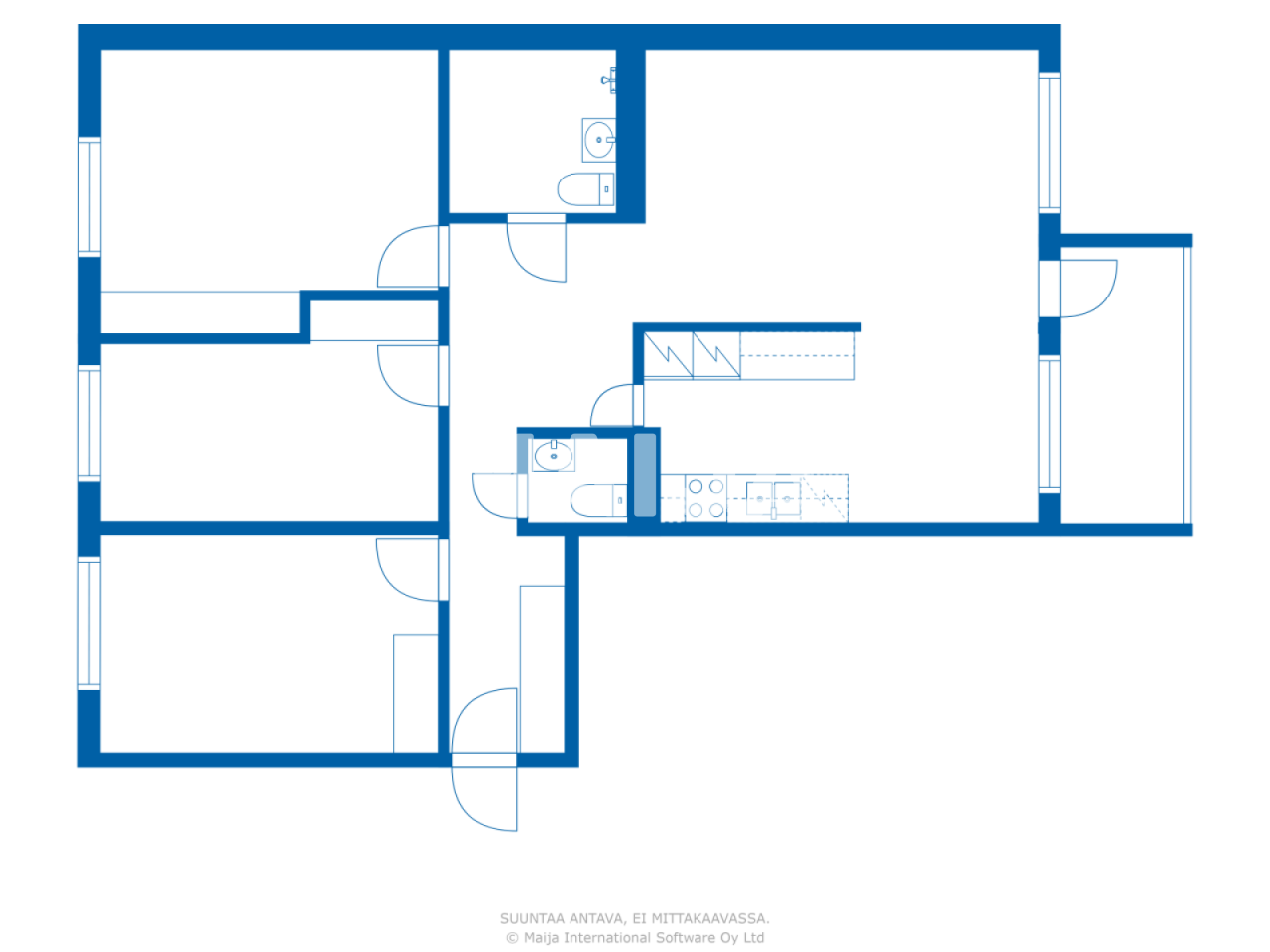 Studio zum Kauf 139.500 € 4 Zimmer 91,5 m²<br/>Wohnfläche 1.<br/>Geschoss Viulutie 7 Helsinki 00420