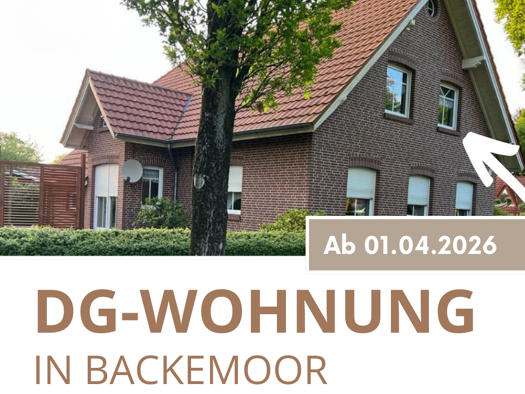 Wohnung zur Miete 630 € 3 Zimmer 73 m² Geschoss 1/2 frei ab 01.04.2026 Feldhörnstraße 23 Backemoor Rhauderfehn 26817