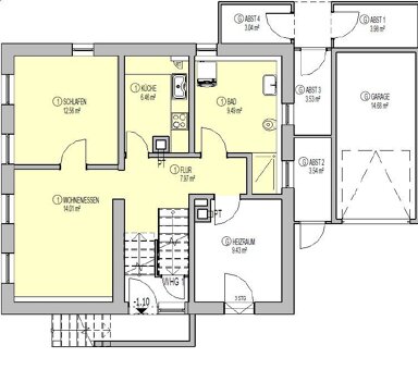 Wohnung zur Miete 700 € 2 Zimmer 51 m² UG frei ab sofort Deutenberg - Dauchinger Straße Villingen-Schwenningen 78056