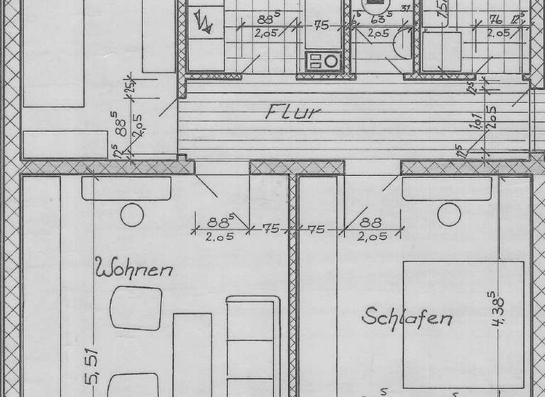Wohnung zur Miete 680 € 3 Zimmer 79,2 m² 2. Geschoss frei ab 01.05.2026 Wolffstraße 39 Rothenburg Rothenburg ob der Tauber 91541