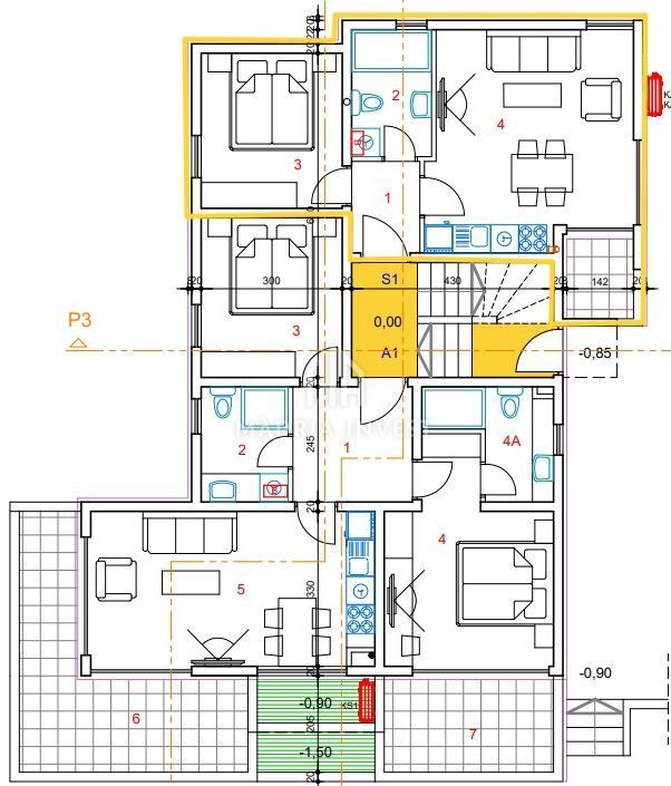 Wohnung zum Kauf 160.000 € 2 Zimmer 41 m²<br/>Wohnfläche Novalja center 53291