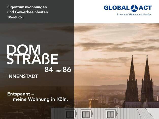 Terrassenwohnung zum Kauf provisionsfrei 759.000 € 4 Zimmer 124,3 m² EG frei ab sofort Domstraße 84-86 Altstadt-Nord Köln 50668