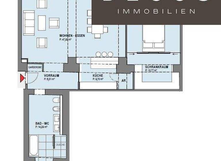 Wohnung zur Miete 900 € 2 Zimmer Innere Stadt Graz 8010