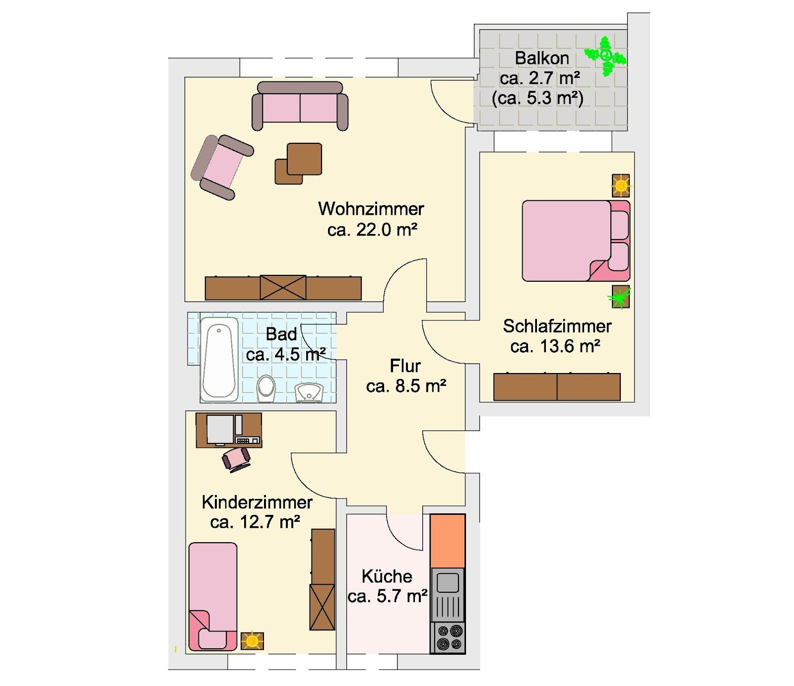 Wohnung zur Miete 803 € 3 Zimmer 70 m²<br/>Wohnfläche EG<br/>Geschoss Bleckeder Landstraße 6 Schützenplatz Lüneburg 21337