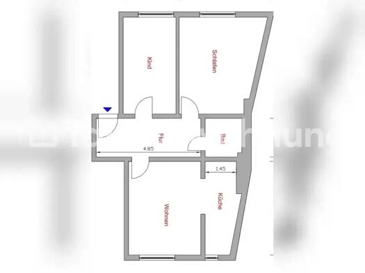 Wohnung zur Miete Tauschwohnung 480 € 3 Zimmer 60 m² 3. Geschoss Lindenhorst Dortmund 44145