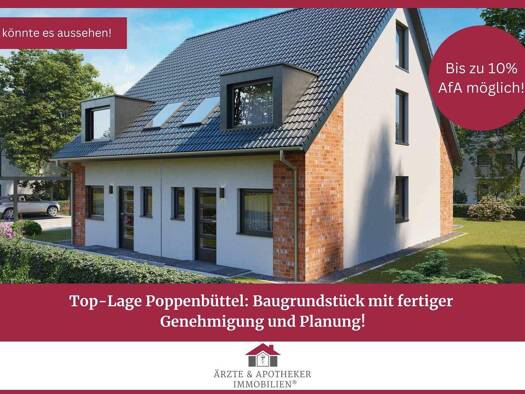 Grundstück zum Kauf 469.000 € 455,5 m² Grundstück Poppenbüttel Hamburg / Poppenbüttel 22399