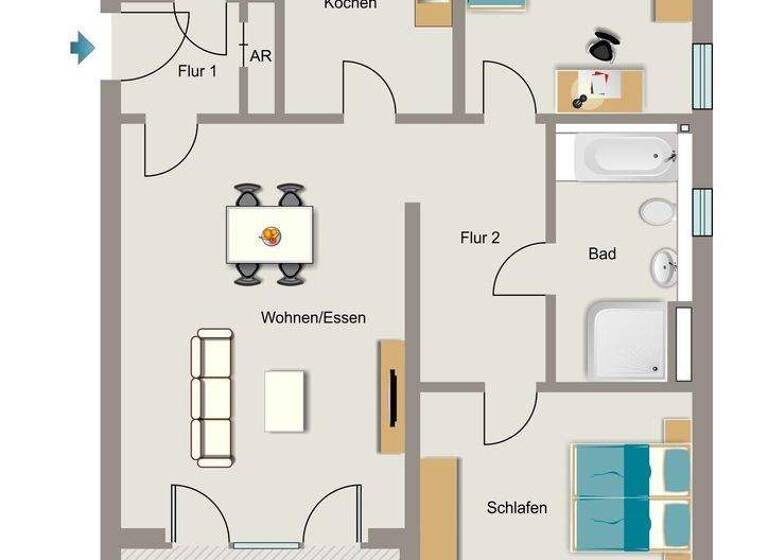 Wohnung zur Miete - Erstbezug 1.203 € 3,5 Zimmer 90,7 m² 1. Geschoss frei ab 01.10.2026 Hertha-Hoffmann-Straße 6 Mitte Dortmund 44135