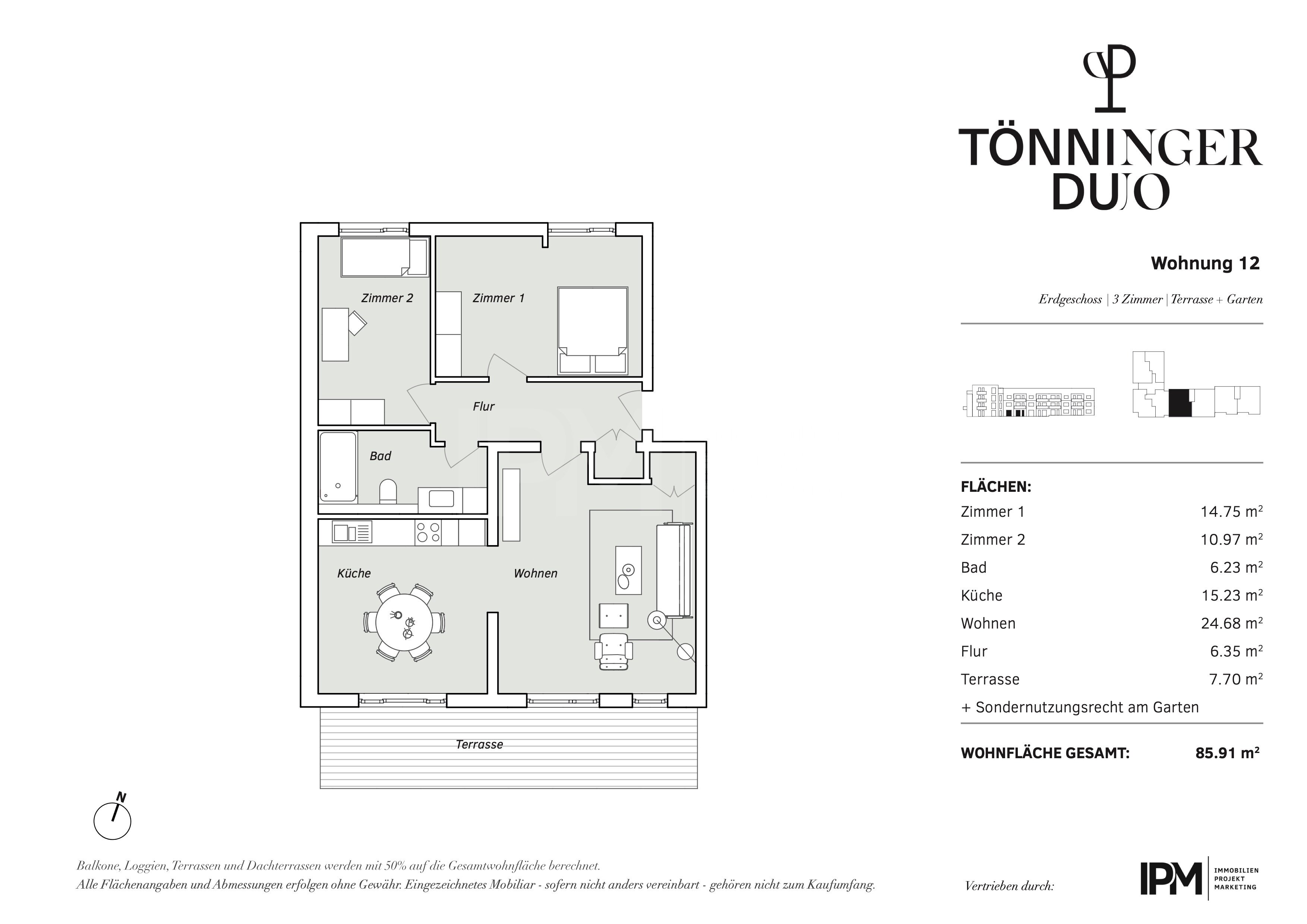 Wohnung zum Kauf 499.000 € 3 Zimmer 85,9 m²<br/>Wohnfläche EG<br/>Geschoss Tönninger Weg 3 Osdorf Hamburg 22609