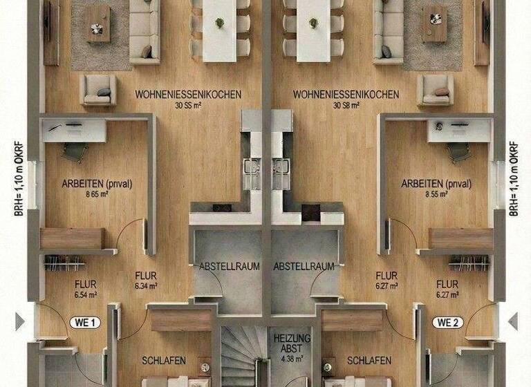 Wohnung zur Miete - Erstbezug 933 € 2 Zimmer 67,7 m² 1. Geschoss frei ab 01.06.2026 Meisenweg 1 Tostedt 21255
