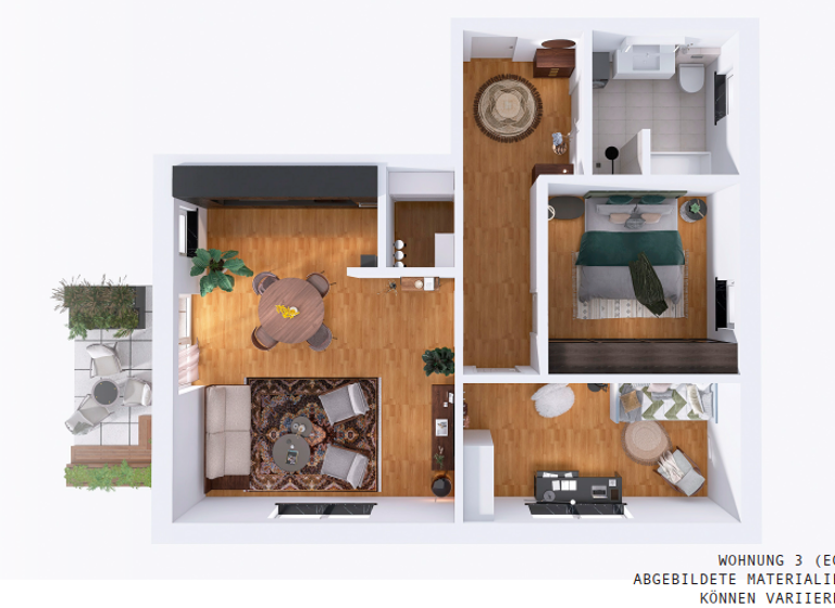 Wohnung zum Kauf provisionsfrei als Kapitalanlage geeignet 342.850 € 3 Zimmer 89 m²<br/>Wohnfläche Lagerhausstraße 12 Vohenstrauß Vohenstrauß 92648