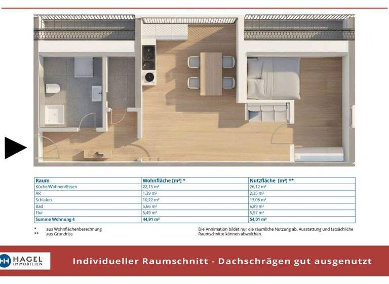Wohnung zum Kauf als Kapitalanlage geeignet 119.000 € 2 Zimmer 45 m² Brackel 21438