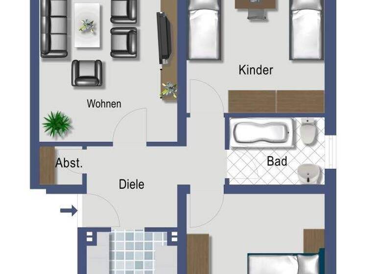 Wohnung zum Kauf provisionsfrei 152.000 € 3 Zimmer 71 m² 3. Geschoss Dießem/Lehmheide Krefeld 47809