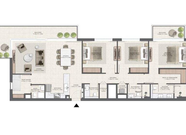 Wohnung zum Kauf provisionsfrei 1.154.143 € 4 Zimmer 172,6 m² Dubai