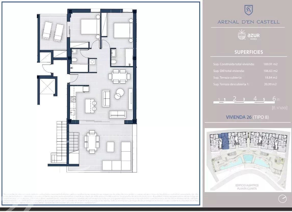 Studio zum Kauf provisionsfrei 700.000 € 2 Zimmer 78,6 m²<br/>Wohnfläche 4.<br/>Geschoss Es Mercadal 07740