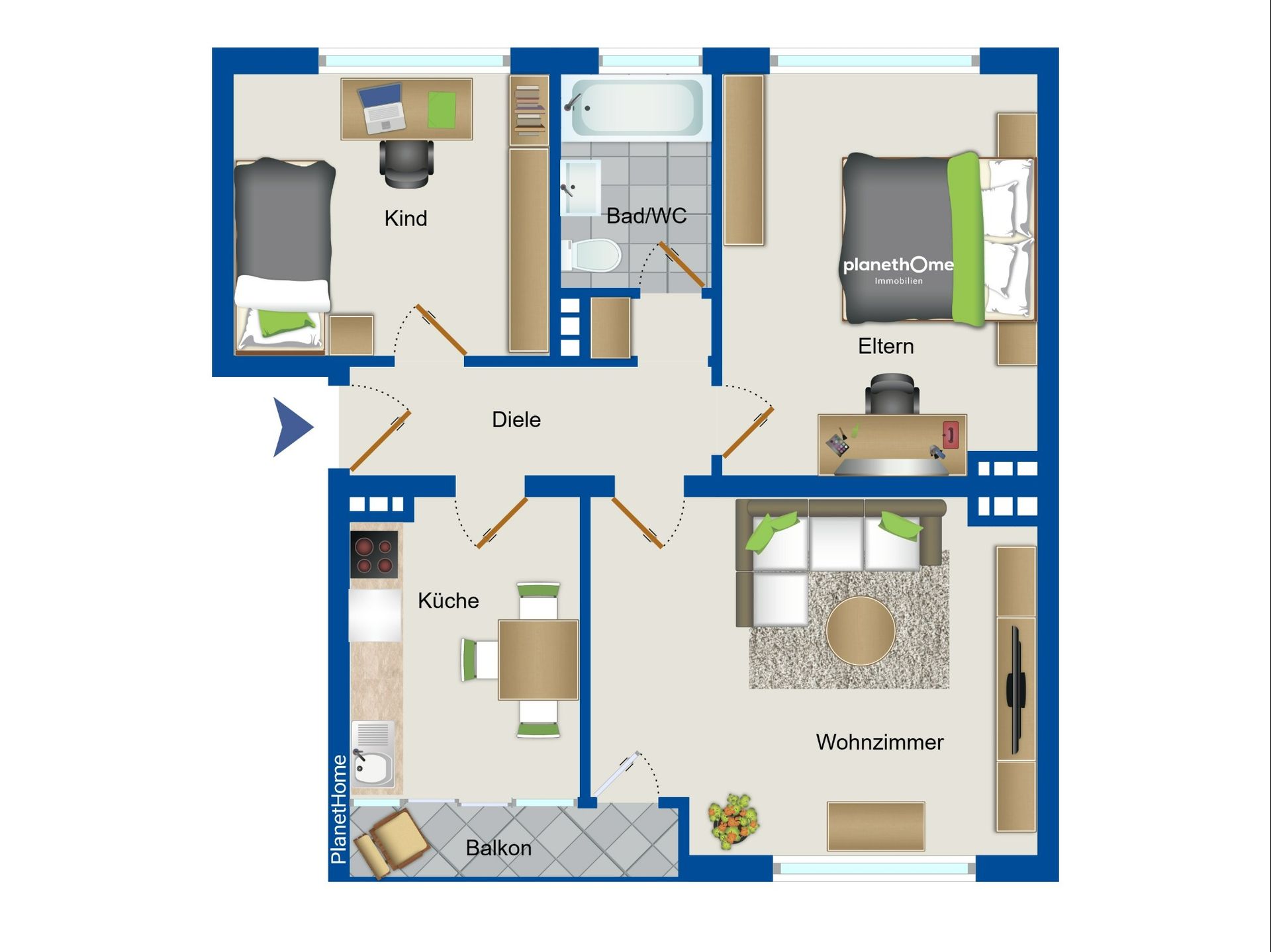 Wohnung zum Kauf 135.000 € 3 Zimmer 67 m²<br/>Wohnfläche 2.<br/>Geschoss Weisweiler Eschweiler 52249