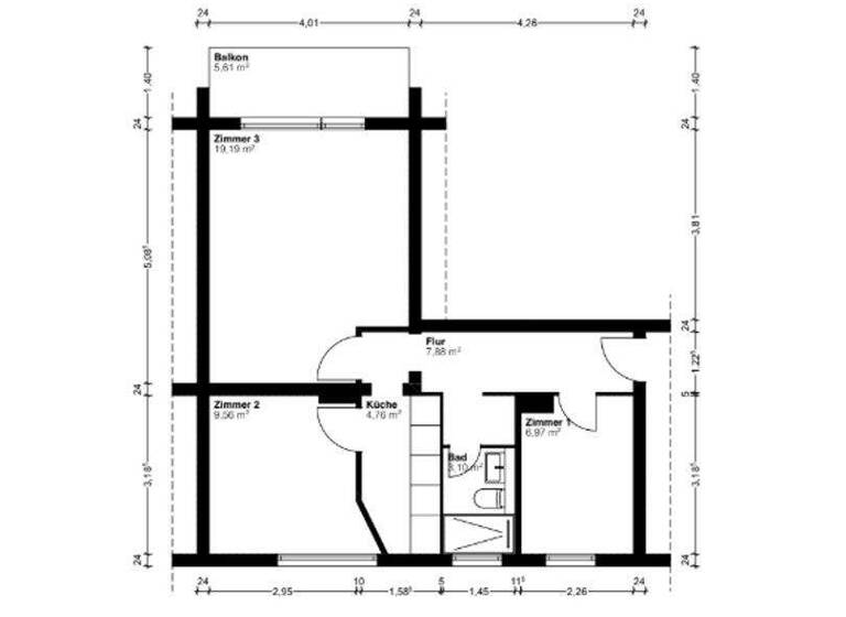 Wohnung zum Kauf provisionsfrei 254.000 € 3 Zimmer 55 m² 2. Geschoss Gonsenheim Mainz 55122