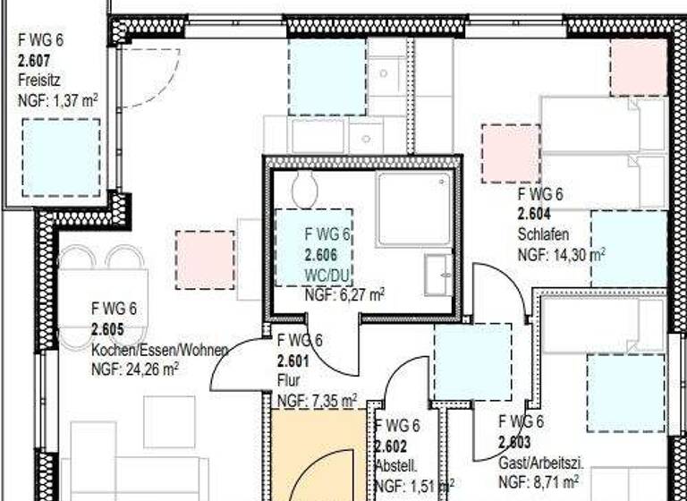 Wohnung zur Miete - Erstbezug 960 € 3 Zimmer 64 m² 2. Geschoss frei ab 01.05.2026 Büren Lotte 49504