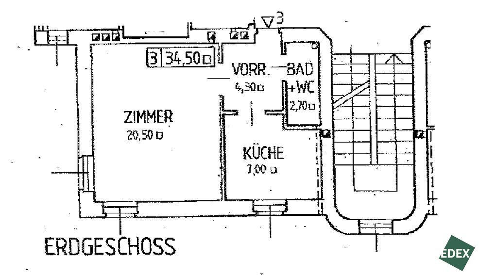 Wohnung zum Kauf 199.000 € 1 Zimmer 34,5 m²<br/>Wohnfläche 1.<br/>Geschoss Weinrothergasse Wien 1130