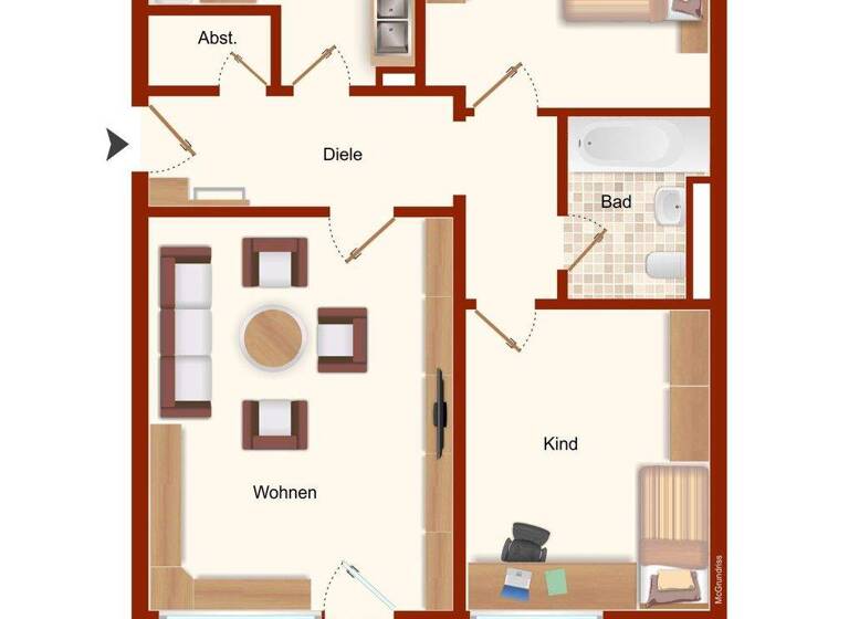 Wohnung zur Miete 1.150 € 3 Zimmer 72 m² 5. Geschoss Haagen Lörrach 79541