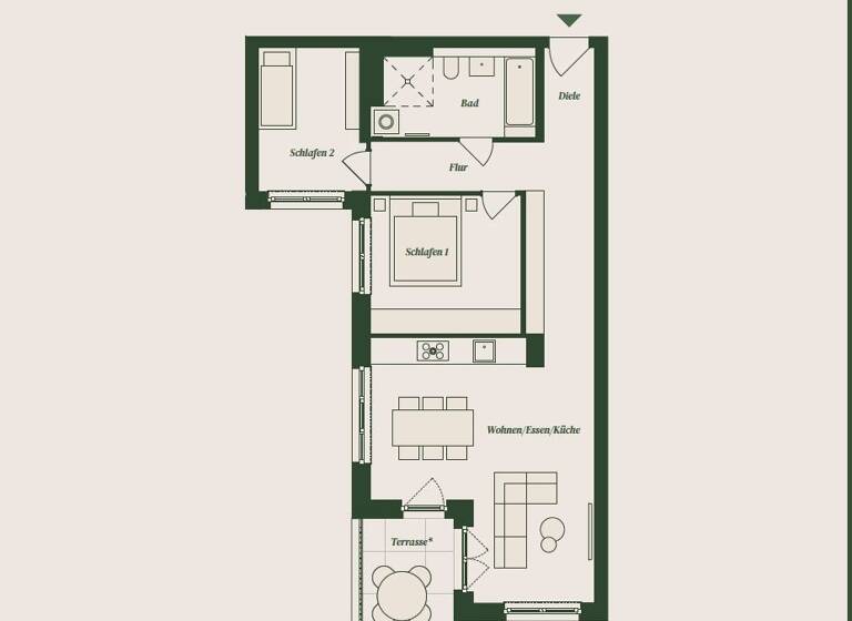 Wohnung zum Kauf provisionsfrei 867.664 € 3 Zimmer 77,5 m²<br/>Wohnfläche Dahlem Berlin 14169