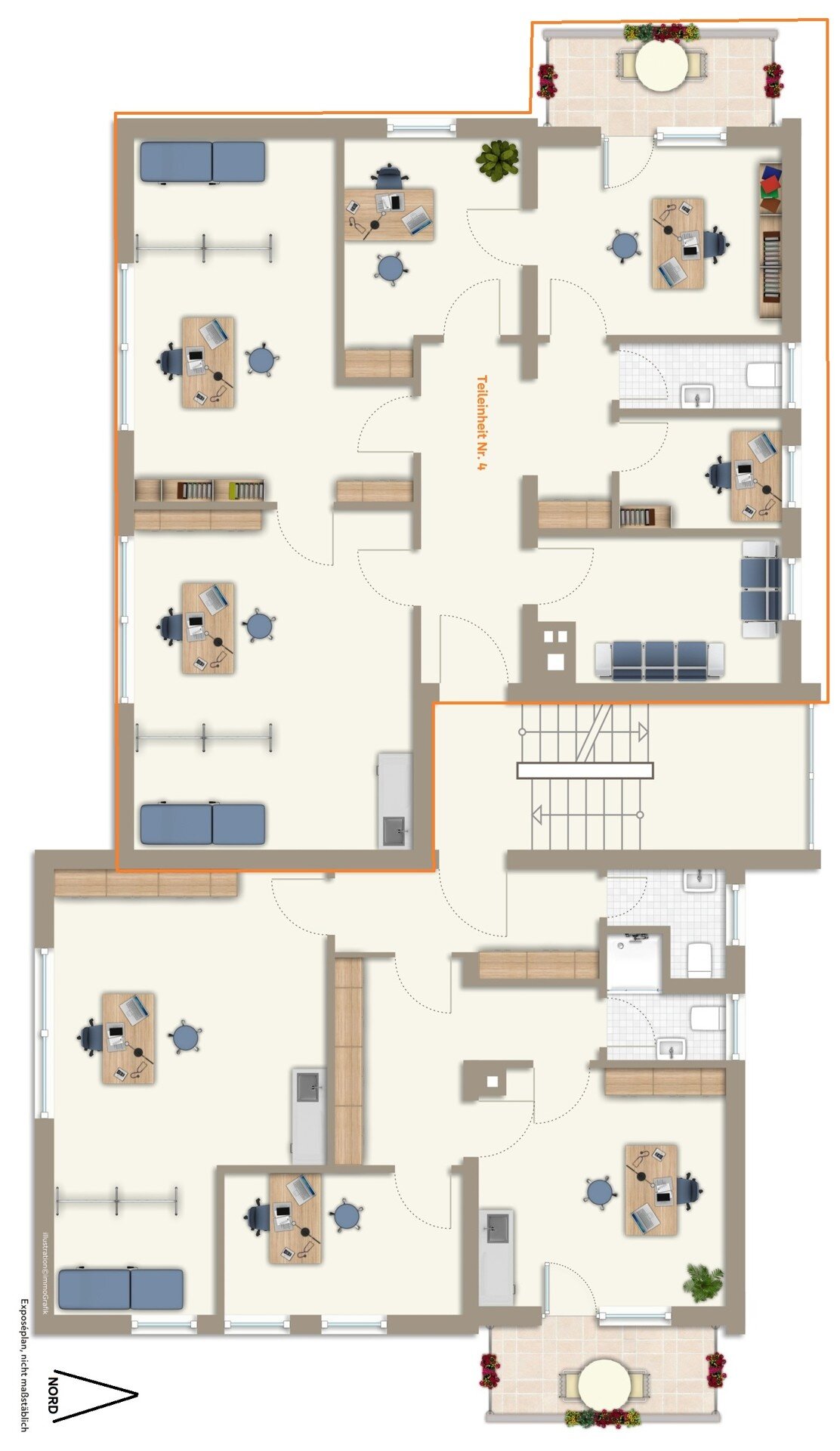 Praxis zum Kauf 335.000 € 9 Zimmer 143 m²<br/>Bürofläche ab 62 m²<br/>Teilbarkeit Zell Esslingen 73730