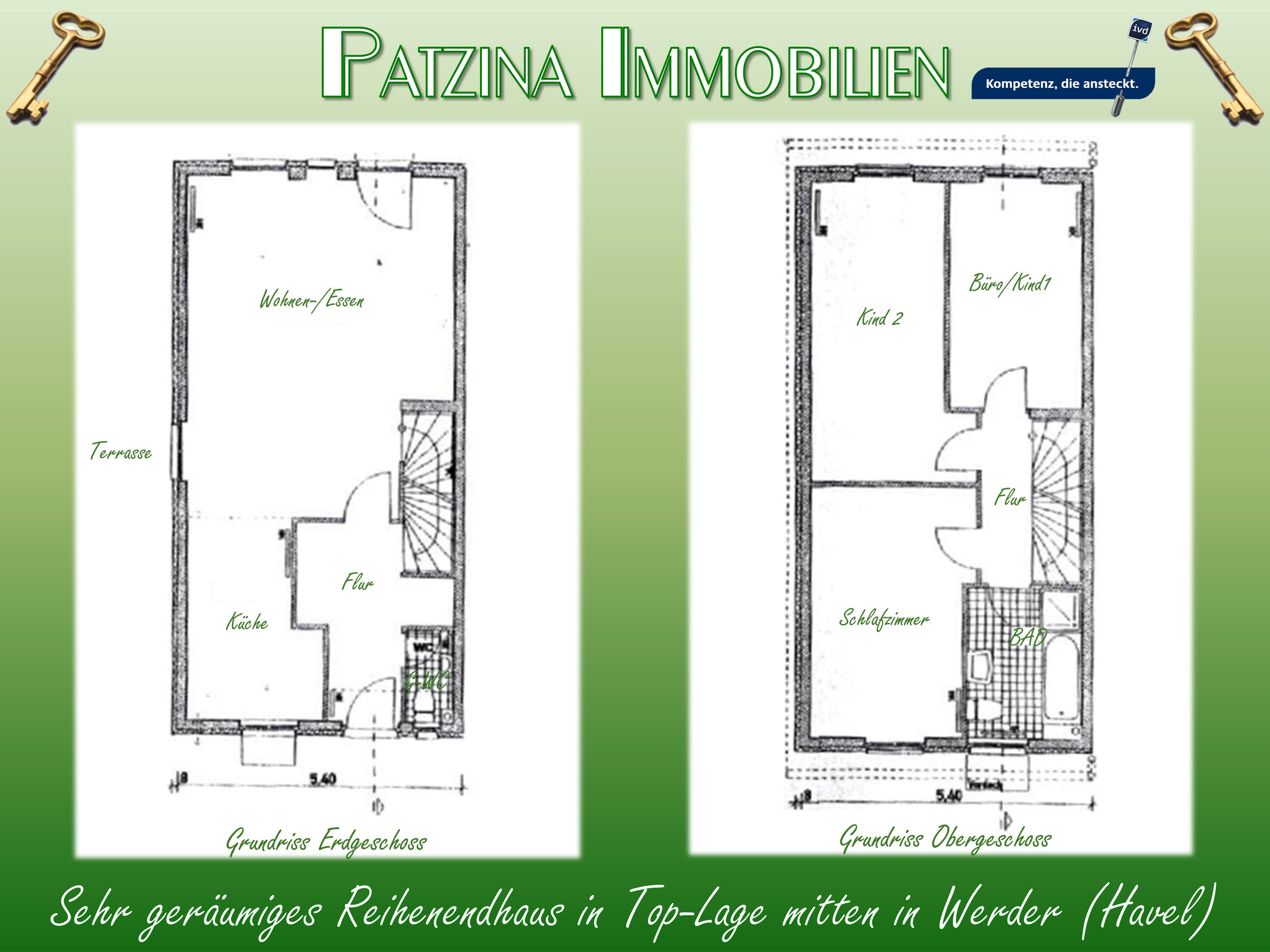 Reihenendhaus zum Kauf 449.000 € 5 Zimmer 124 m²<br/>Wohnfläche 228 m²<br/>Grundstück 01.01.2025<br/>Verfügbarkeit Amselweg 27 Werder (Havel) Werder (Havel) 14542