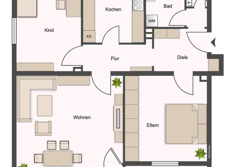 Wohnung zum Kauf 260.000 € 3 Zimmer 86 m²<br/>Wohnfläche Gaustadt Bamberg Bamberg 96049
