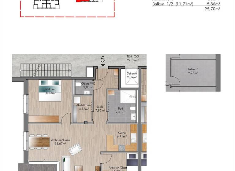 Wohnung zum Kauf - Erstbezug provisionsfrei 373.000 € 3 Zimmer 95,7 m² Nunkirchen Wadern 66687