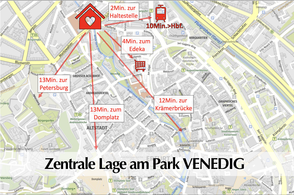 Wohnung zur Miete Wohnen auf Zeit 1.926 € 3 Zimmer 50 m²<br/>Wohnfläche 01.03.2025<br/>Verfügbarkeit Schlüterstraße Andreasvorstadt Erfurt 99084