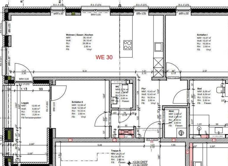 Wohnung zur Miete - Erstbezug 1.500 € 3 Zimmer 96,7 m² 1. Geschoss Nelson-Mandela-Ring 64b Bürgerfelde Oldenburg 26127