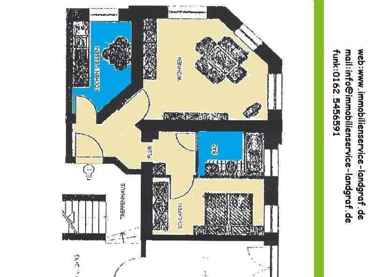 Wohnung zur Miete 260 € 2 Zimmer 49 m² frei ab sofort Lerschstr. 23 Marienthal Zwickau 08060