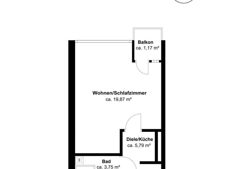 Studio zum Kauf 87.500 € 1 Zimmer 30 m² 7. Geschoss Laurensberg Aachen 52072