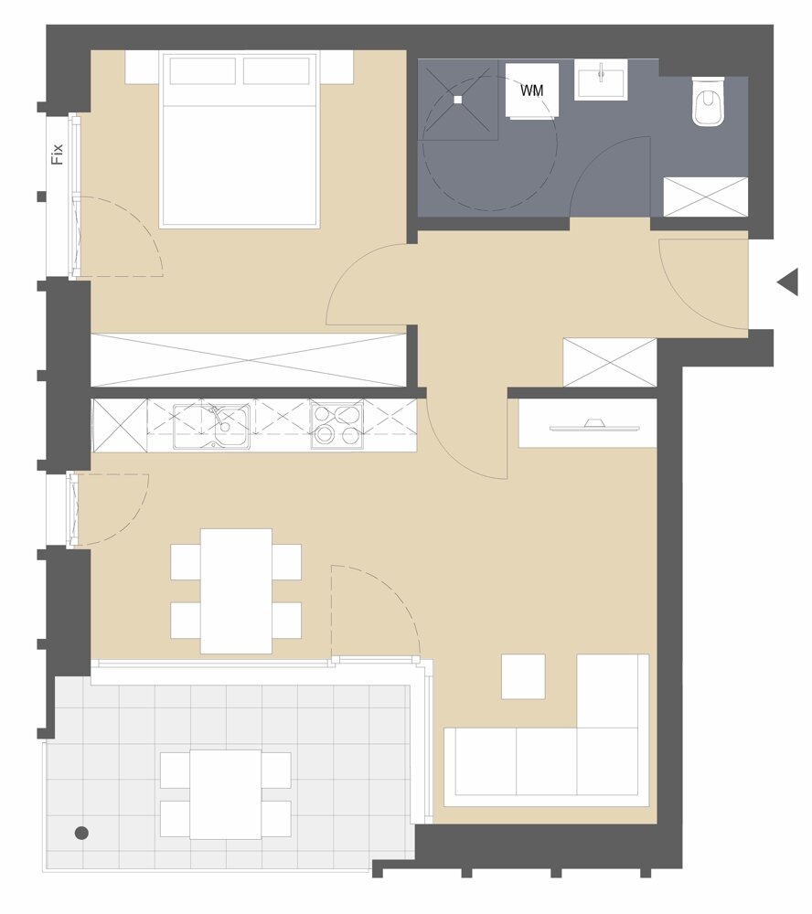 Terrassenwohnung zum Kauf 376.000 € 2 Zimmer 49 m²<br/>Wohnfläche Klosterstrasse 16 Lauterach 6923