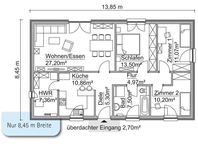 Bungalow zum Kauf 272.660 € 4 Zimmer 100,7 m² 988 m² Grundstück Ehrenberg Altenburg / Mockzig 04600