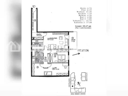 Wohnung zur Miete Tauschwohnung 1.233 € 3 Zimmer 101 m² 4. Geschoss Prenzlauer Berg Berlin 10409