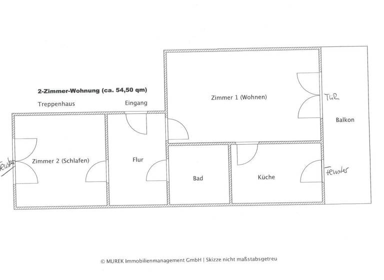 Wohnung zur Miete 280 € 2 Zimmer 54,5 m² frei ab sofort Oswald-Schmidt-Straße 7 Ebersbach Ebersbach-Neugersdorf 02730