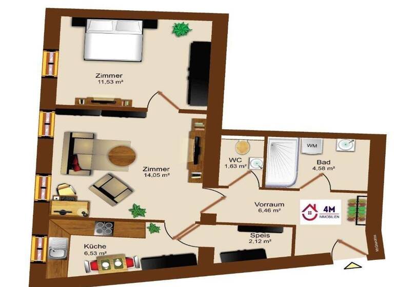 Wohnung zum Kauf - Erstbezug 224.900 € 3 Zimmer 46,9 m² EG frei ab sofort Geblergasse Wien 1170