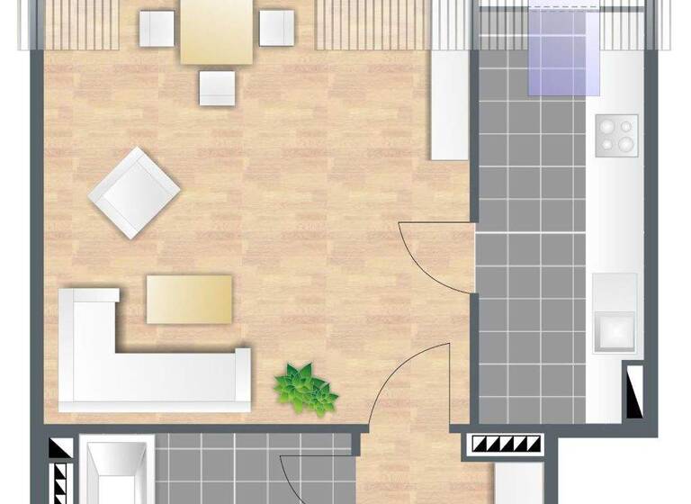 Studio zur Miete 308 € 1 Zimmer 38 m² 4. Geschoss frei ab 16.03.2026 Zur Scheuren 5 Barmen Wuppertal 42275