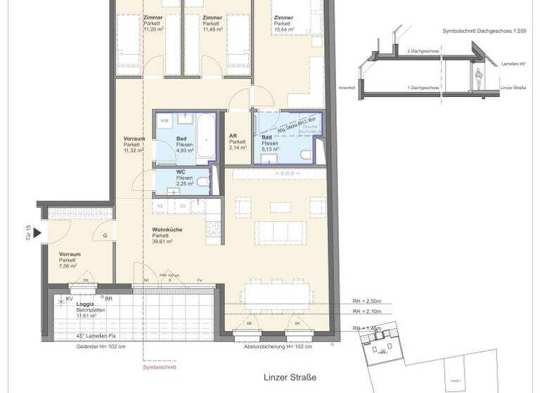 Wohnung zum Kauf - Erstbezug 778.000 € 4 Zimmer 109,1 m² Linzer Straße Wien 1140