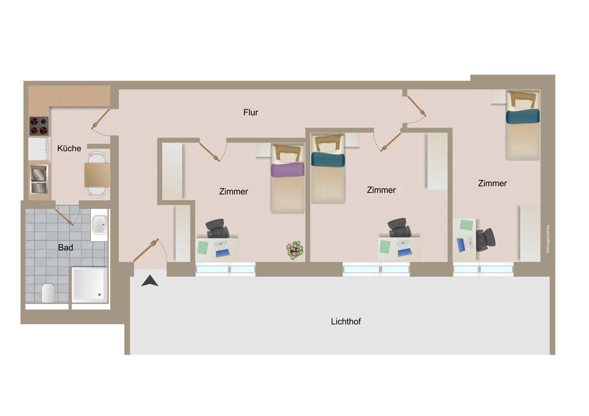 Wohnung zur Miete 1.575 € 3 Zimmer 66,5 m²<br/>Wohnfläche EG<br/>Geschoss ab sofort<br/>Verfügbarkeit Neureut - Heide Karlsruhe / Neureut 76149