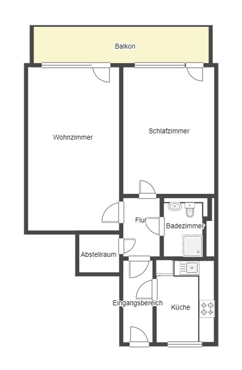 Wohnung zum Kauf provisionsfrei 237.500 € 2 Zimmer 76,8 m²<br/>Wohnfläche 3.<br/>Geschoss Hermülheim Hürth 50354