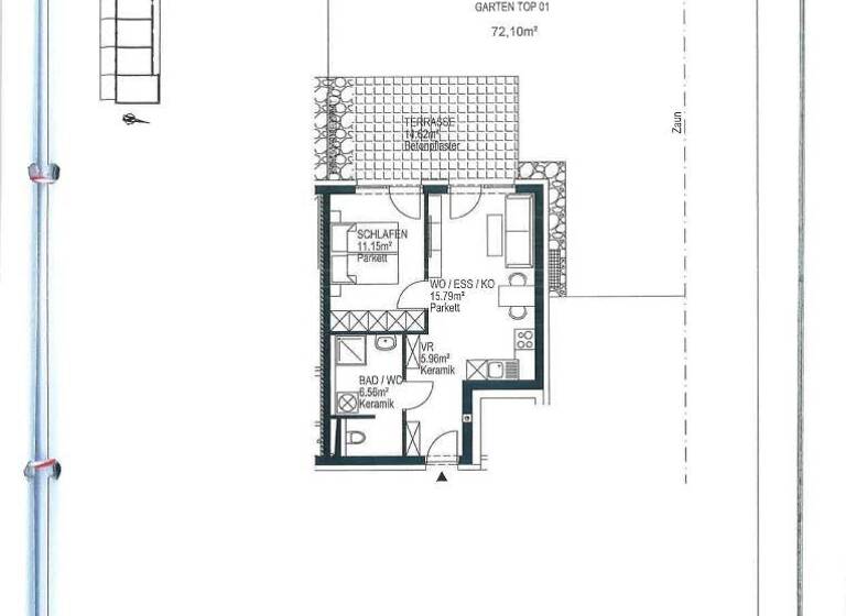 Wohnung zum Kauf 195.000 € 2 Zimmer 39,5 m² Nippelgasse 111 Puntigam Graz 8055