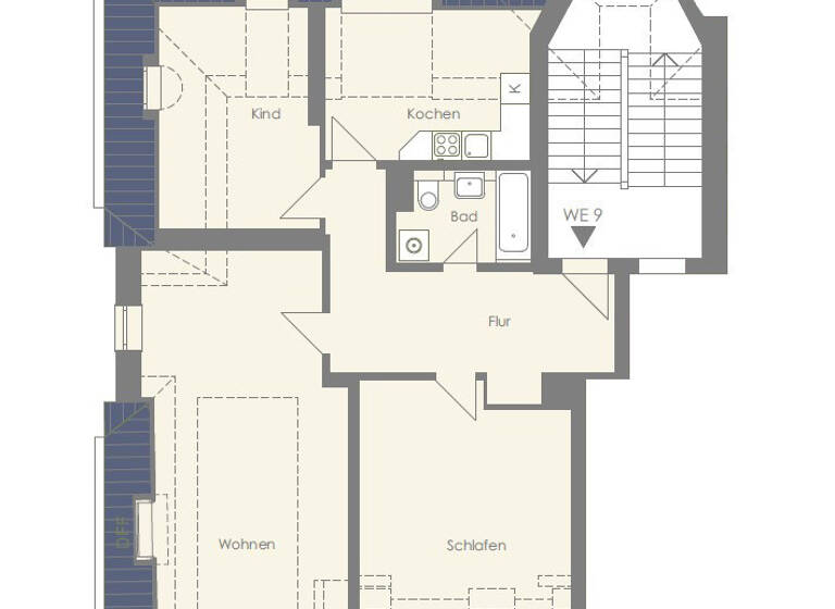 Wohnung zum Kauf 399.000 € 3 Zimmer 92,9 m²<br/>Wohnfläche Dachgeschoss, 4.<br/>Geschoss Südvorstadt Leipzig 04275