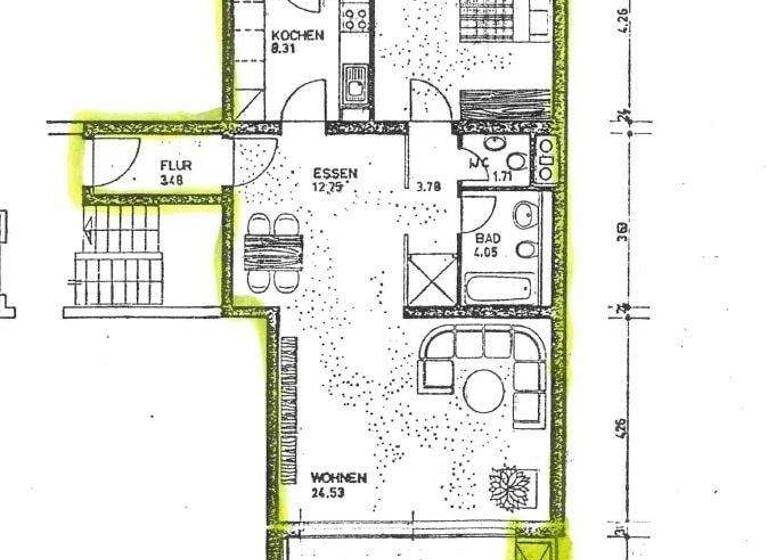 Wohnung zum Kauf 270.000 € 2 Zimmer 77,4 m² frei ab sofort Lörrach 79539