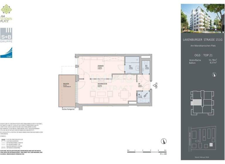 Wohnung zum Kauf - Erstbezug provisionsfrei 450.000 € 2 Zimmer 51,8 m² Wien,Favoriten 1100