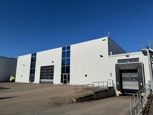 Lagerhalle zur Miete provisionsfrei 1.900 m² Lagerfläche teilbar ab 1.900 m² Lindenstraße 5 Deubachshof Krauthausen 99819