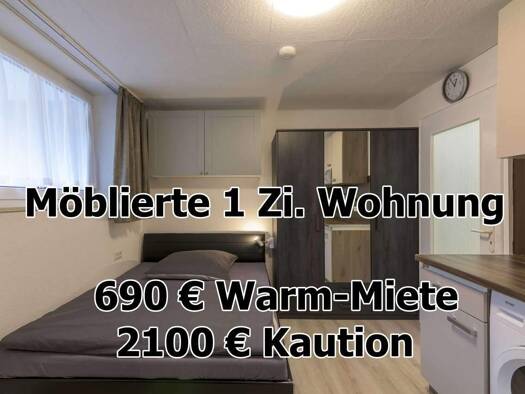 Wohnung zur Miete 550 € 1 Zimmer 21 m² 1. Geschoss Schwebelstr. 9 Weststadt Pforzheim 75172