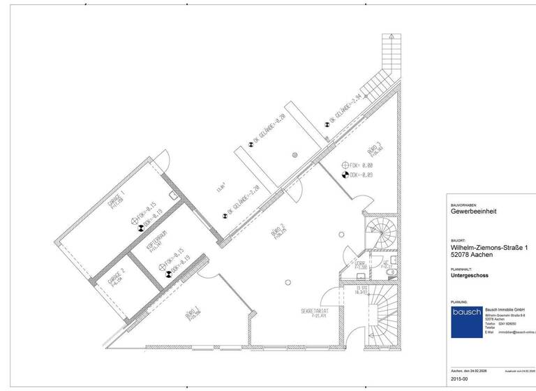 Bürofläche zur Miete 1.950 € 6 Zimmer 162 m² Bürofläche Wilhelm-Ziemons-Straße 1 Brand Aachen 52078